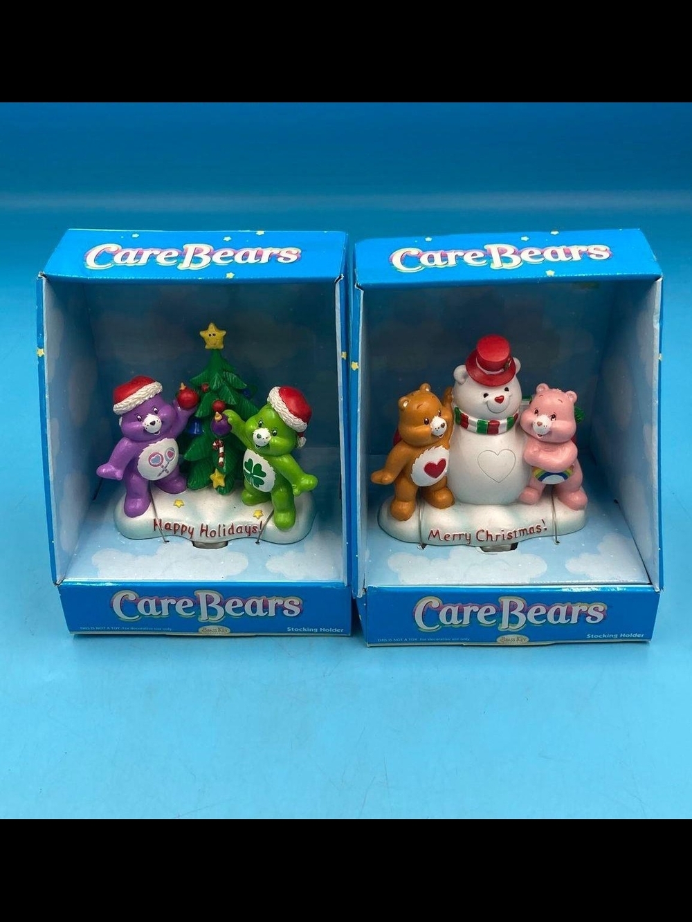 Vintage Care Bears Holiday Stocking Holders